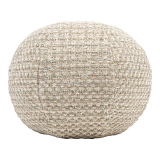 The House Of Scalamandré Heatherton Circle Pillow In Nougat For Sale