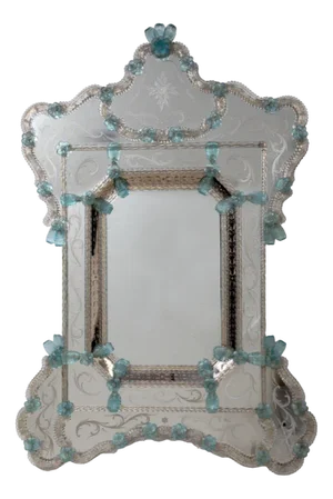 Acid Etched Murano Glass Mirror from Ongaro e Fuga, Italy, 1960s