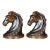 Art Deco Bronze Plated Horse Head Bookends c.1930 For Sale