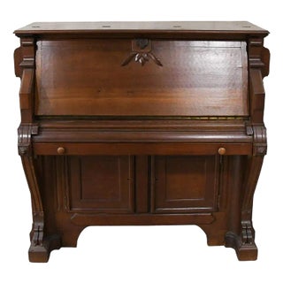 Antique Victorian Piano Top Secretary Desk For Sale