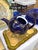 Beautiful art deco style cobalt blue teapot with gilt decoration