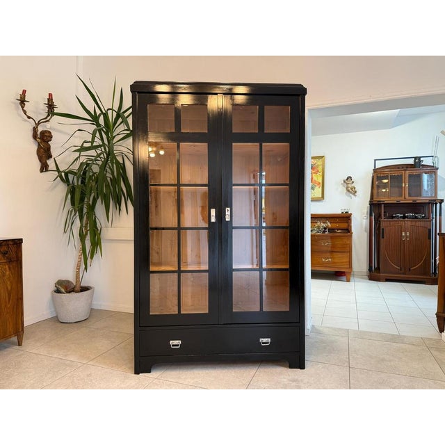 Antique Art Nouveau Display Cabinet, 1890s For Sale - Image 3 of 16