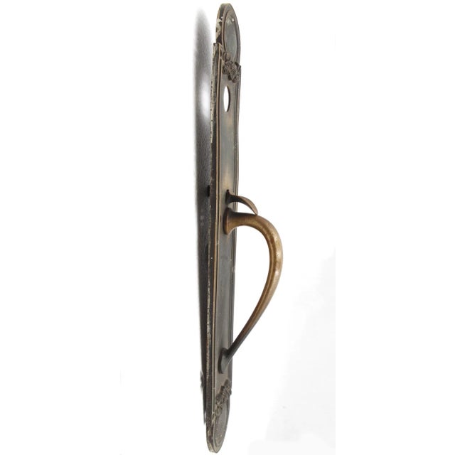 Mid 20th Century Art Deco Bronze Penn Entry Door Pull For Sale - Image 6 of 9