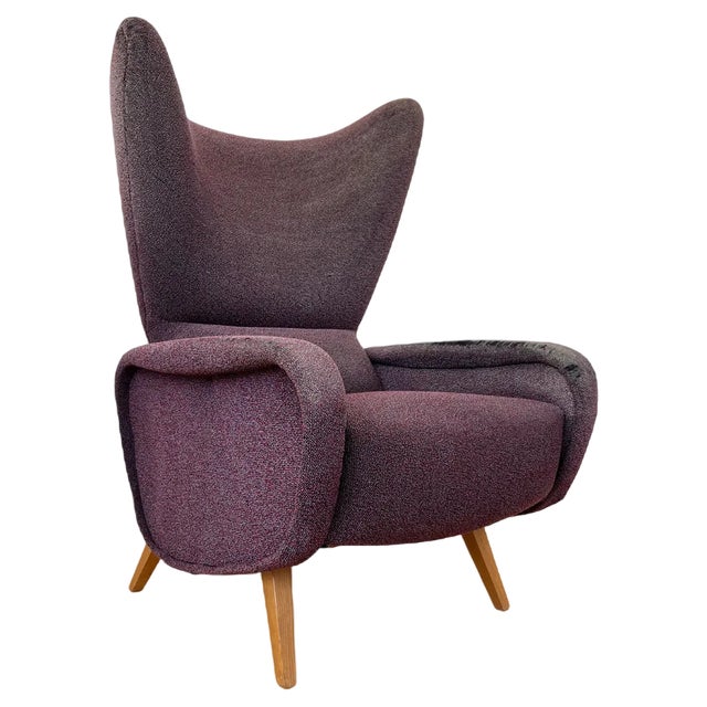 Mid-Century Wing Chair Inspired by Marco Zanuso, 1970s For Sale