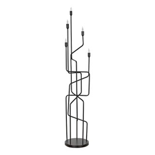 NOIR Moriarty Floor Lamp, Black Metal For Sale