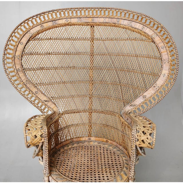 Emmanuelle Peacock Armchair, 1970s For Sale - Image 10 of 11