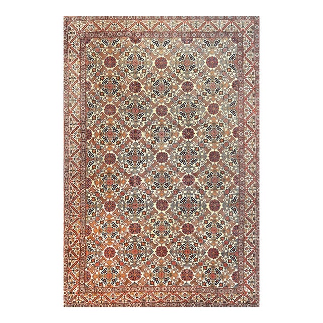 Extremely Fine Antique Persian Tehran Wool Rug 7'3'' X 10'0'' For Sale