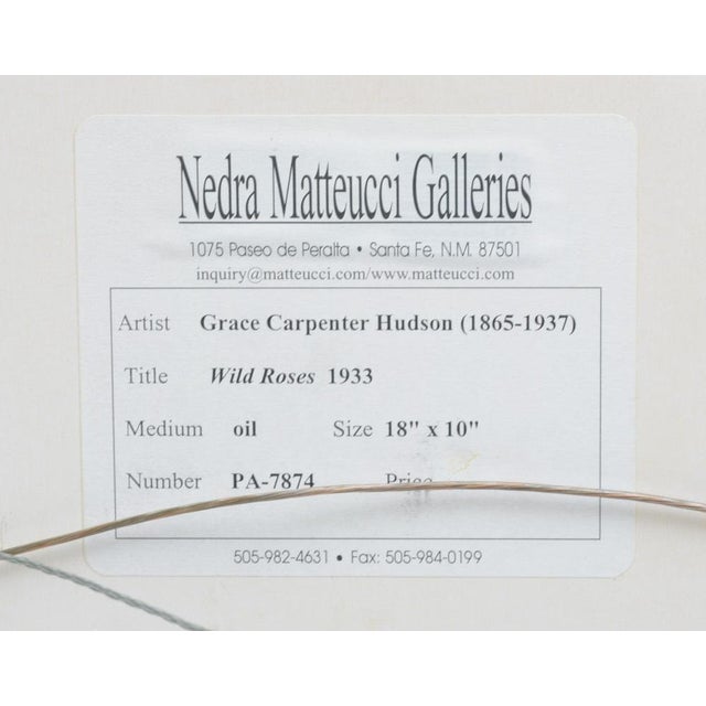 1930s 1930s Grace Carpenter Hudson (1865 - 1937) "Wild Roses" Portrait of an Indian Girl For Sale - Image 5 of 9