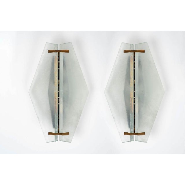 Wall Sconces Model 1943 attributed to Max Ingrand for Fontana Arte, 1960s, Set of 2 For Sale - Image 11 of 11