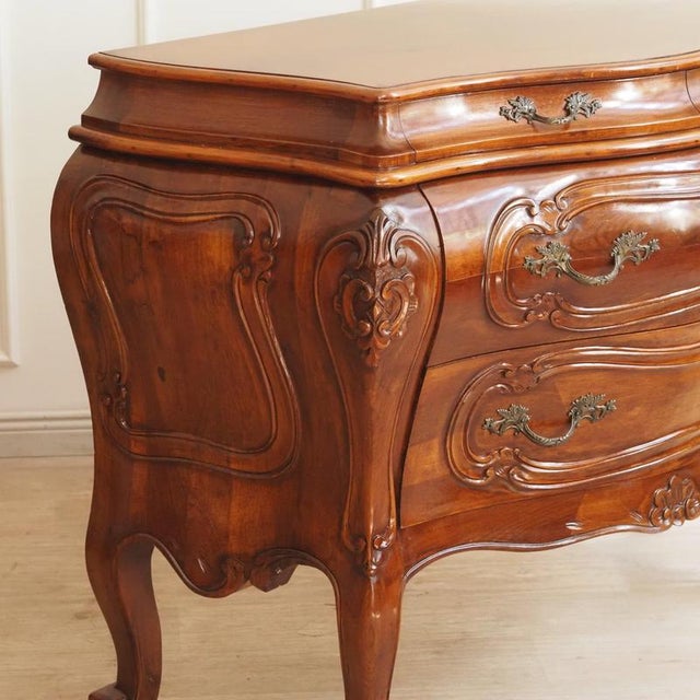 Baroque Chest of Drawers in Walnut, 1900 For Sale - Image 13 of 17