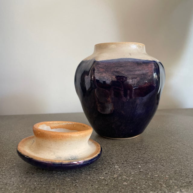 1950s 1950s Folk Arts and Crafts Metallic Vase/ Urn For Sale - Image 5 of 6