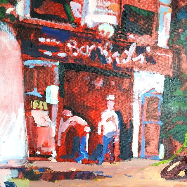 Matt Doszkocs Signed Oil Painting, "Bonfield's Gas Station, Bethesda, Md," Modern Impressionist, Framed For Sale In New York - Image 6 of 9