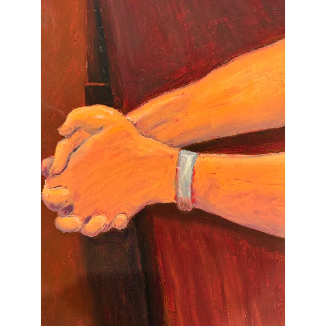 Contemporary Figurative Painting "Waiting" by Teresa DiMarco For Sale - Image 4 of 5