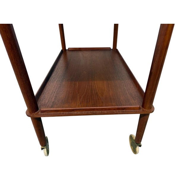 John Stuart Mid-Century Danish Modern John Stuart Teak Bar Cart For Sale - Image 4 of 6