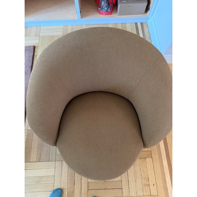 Restoration Hardware Restoration Hardware Copenhagen Swivel Chair For Sale - Image 4 of 7