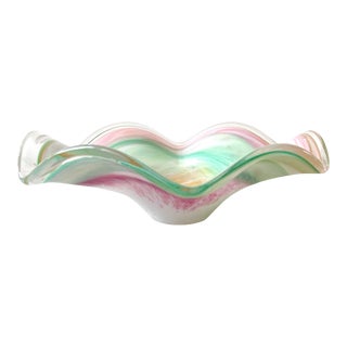 Vintage Mid-Century Murano Glass Bowl For Sale