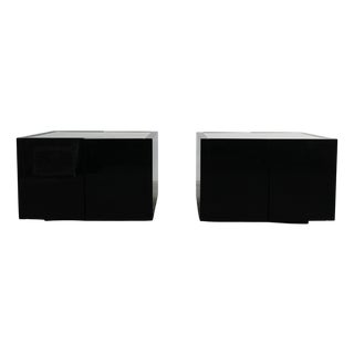 Black Saratoga Cabinets by Massimo & Lella Vignelli for Poltronova, 1960s, Set of 2 For Sale