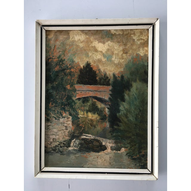 Oil Painting on Wood, Landscape, A. Sega For Sale - Image 9 of 11