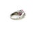 Metal 1980s Gia 2.37 Ct. Unheated Pink Sapphire and Diamond Ring, 14k White Gold, Size 6.25 For Sale - Image 7 of 10