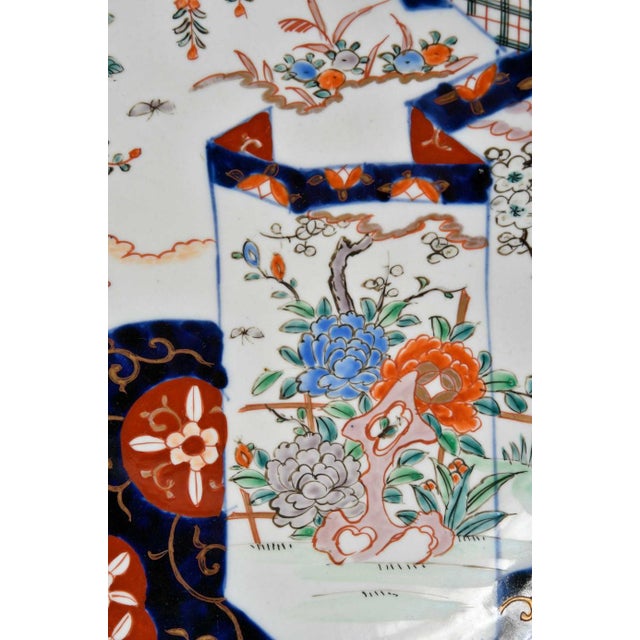 Four Asian Imari Porcelain Chargers For Sale - Image 10 of 11
