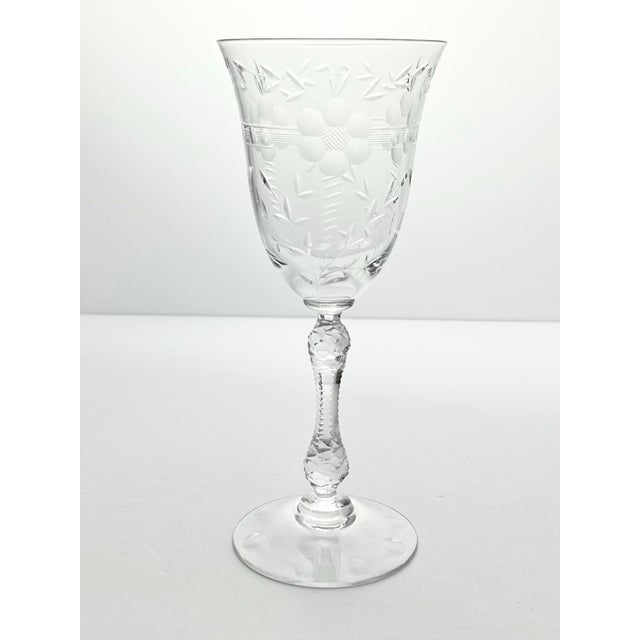American 1940s Cambridge “Lucia” Pair of Water Glasses For Sale - Image 3 of 7