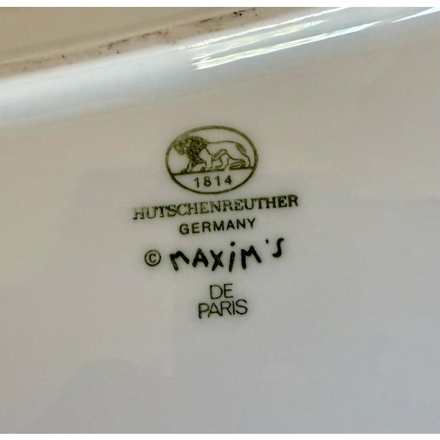 Vintage Hutschenreuther Maxim’s De Paris Leaf Form Floral Porcelain Platter For Sale - Image 12 of 12