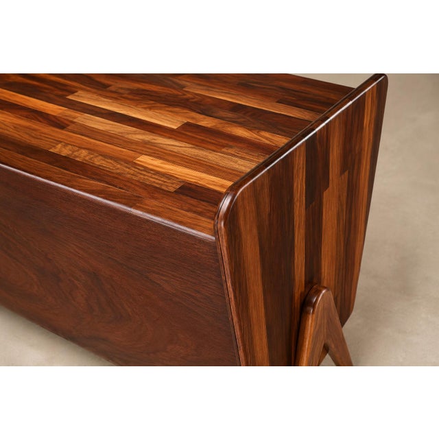 Brazilian Modern Patchwork Imbuia Chest of Drawers by Cimo, Brazil, 1950s For Sale - Image 18 of 18