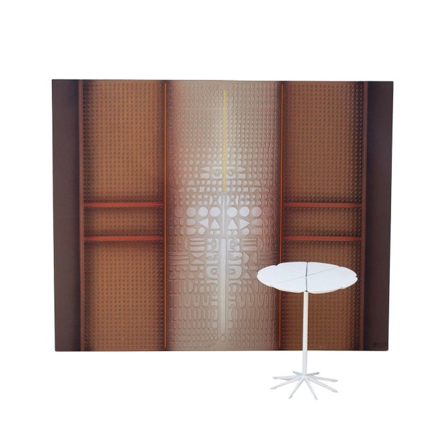 Unique Large Vintage Maxwell Pochoir Relief Painting by Paul Maxwell, 60" X 48" For Sale - Image 14 of 16