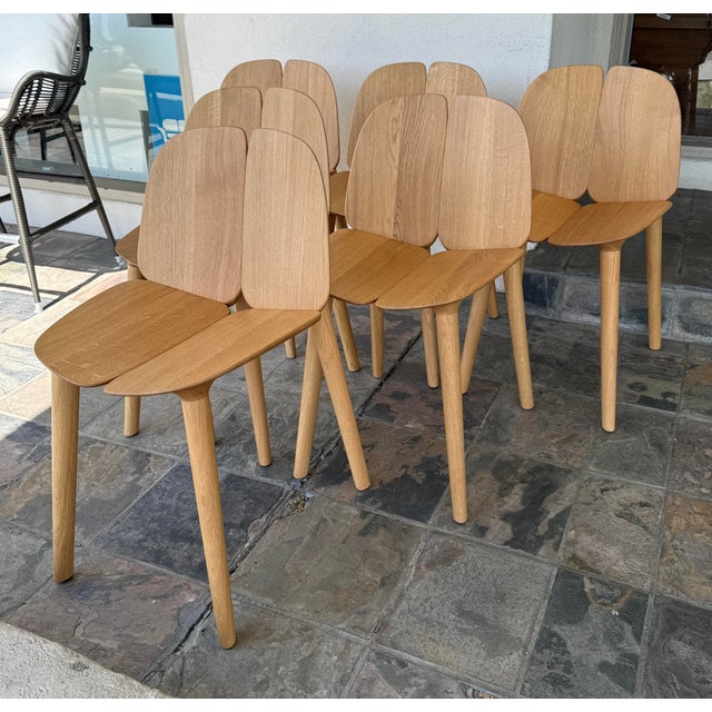 Contemporary Bolia Alp Dining Table + Matiazzi Osso Dining Chairs, Set of Six For Sale - Image 3 of 12