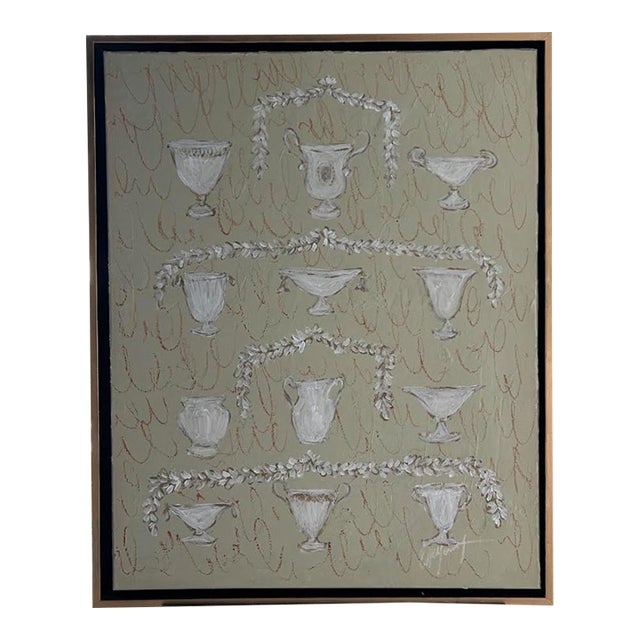 Urnes De Jardin- An Elle Yount Original Painting For Sale