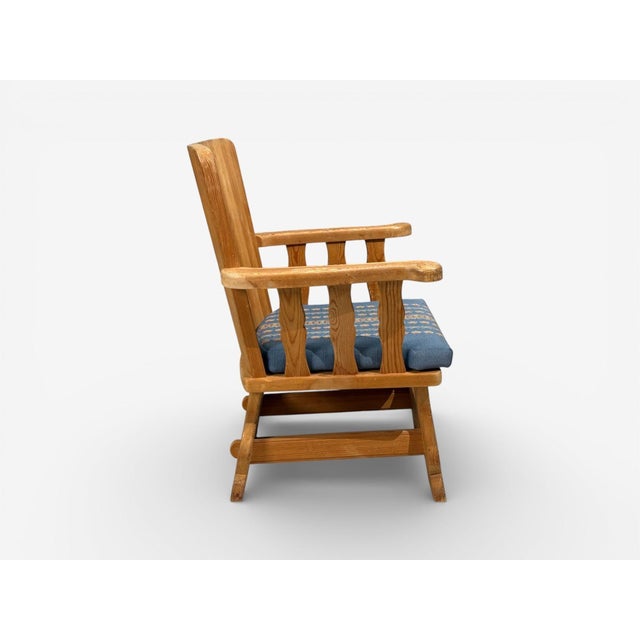 Krogenæs Møbler, Armchairs, Pine, Blue Fabric, Norway, 1970s For Sale - Image 11 of 13