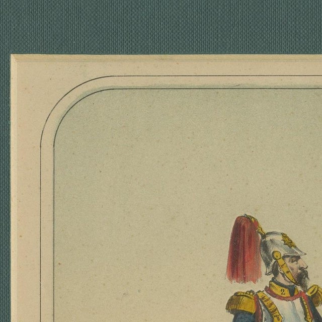 Beige José Rubio Y Villegas, Cuirassier and Lancer, 1861, Lithograph For Sale - Image 8 of 12