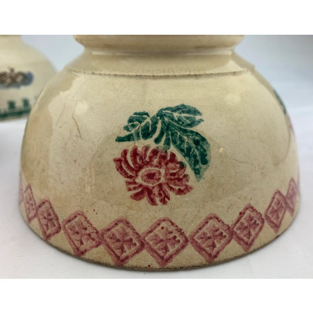 19th Century Spongeware Hand Painted Bowls - Set of 4 For Sale - Image 10 of 11