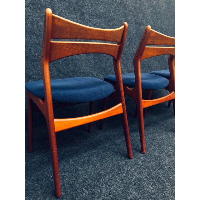 Danish Teak Dining Chairs by Erik Buch for Chr. Christiansen, 1960s, Set of 7 For Sale - Image 4 of 14