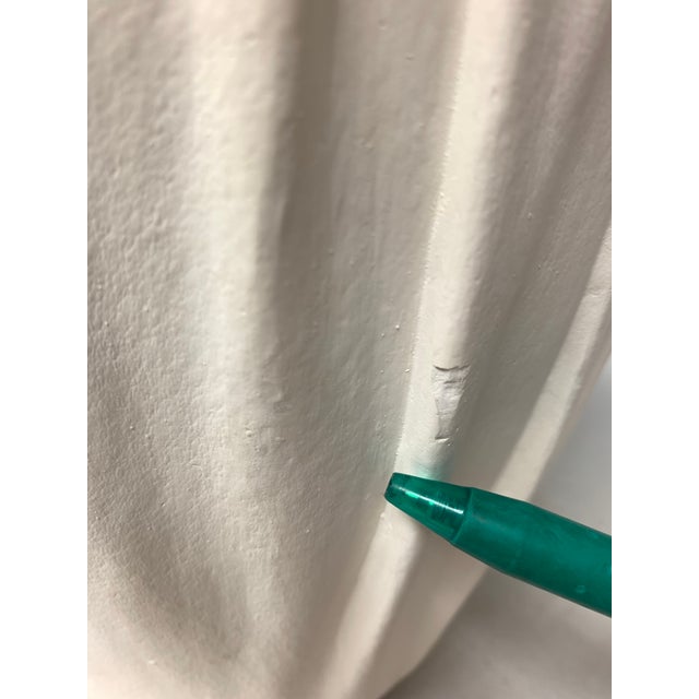 Off-white Postmodern Draped Plaster Lamp After John Dickinson Trompe l'Oeil For Sale - Image 8 of 8