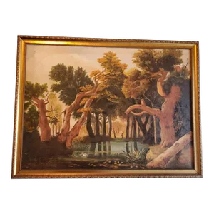 Exquisite Golden Age Vintage Oil Landscape Painting