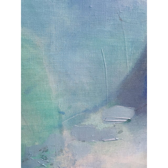 Wood “Longer if I May” Contemporary Abstract Painting in Subtle Neutrals & Textured Layers by Stacey Warnix For Sale - Image 7 of 11