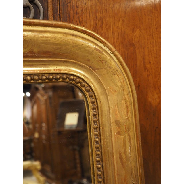 Petite French Giltwood Louis Philippe Style Mirror, Circa 1870 For Sale - Image 9 of 18