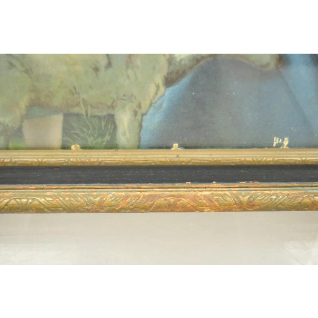 Vintage Mataloni Giovanni Large Art Print of Mary Jesus Lamb Angels For Sale - Image 9 of 11