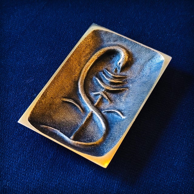 Brutalist Bronze Caduceus Ashtray and Trinket Tray by Alfieri Gardone for Lauterbach, France, 1960s For Sale - Image 17 of 18