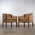 Mid 20th Century Mid-20th Century Mid Century Modern Pair Chairs With Oak Frames and Floral Fabric For Sale - Image 5 of 18