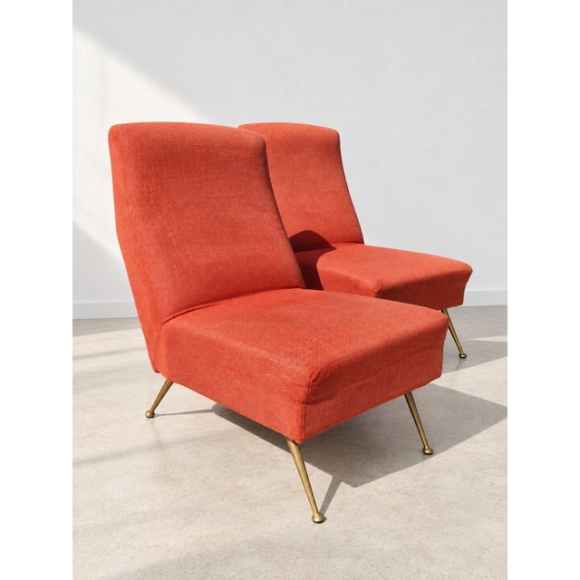 Italian Modern Slipper Armchairs by Marco Zanuso, 1960, Set of 2 For Sale - Image 6 of 11