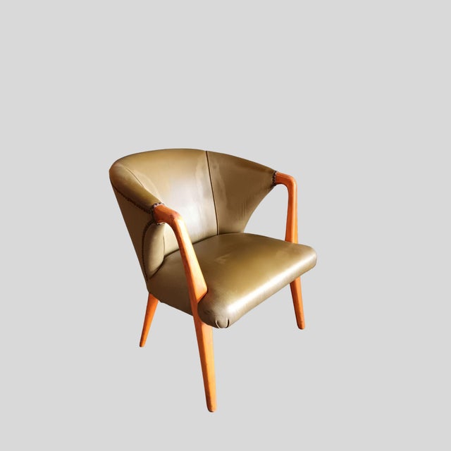 Belgian Club Armchairs from the Former National Bank of Belgium, Antwerp, 1950s, Set of 4 For Sale - Image 6 of 10