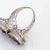 Metal Vintage Art Deco Amethyst Diamond Ring Filigree 14k White Gold Elongated Pear 4 size 4 For Sale - Image 7 of 7
