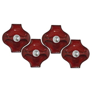 German Red Ceramic Wall Light by Hustadt Keramik, 1970 For Sale