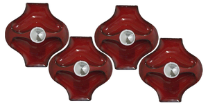 German Red Ceramic Wall Light by Hustadt Keramik, 1970