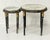 Wood Early 20th Century French Louis XVI Style Painted Giltwood Marble Top Guéridon Tables, Set of 2 For Sale - Image 7 of 18