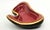 Mid-Century Modern Vintage Raspberry Pink Gold and Black California Pottery Ceramic Boomerang Bowl For Sale - Image 3 of 8