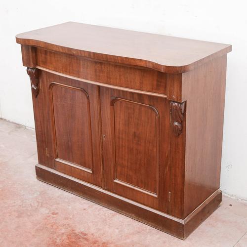 Sideboard with Doors, Drawer and Curved Top For Sale - Image 4 of 9