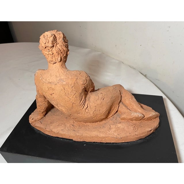 Vintage Handmade Mother and Baby Terracotta Pottery Sculpture Statue Art Figural For Sale - Image 9 of 13